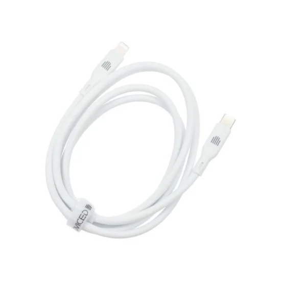 Dviced Cable USB-C to Lightning silicone 1,25m - White